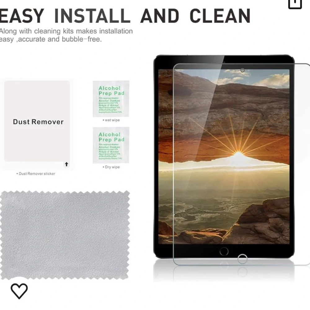Tempered Glass Screen Protector for ipad 10.2 inch; Anti-Scratch/High Definition